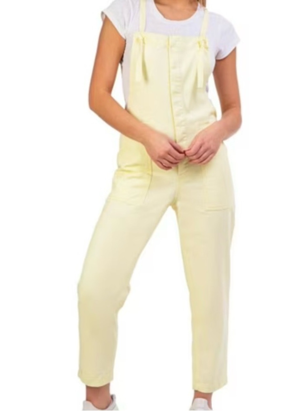 Yellow Tie-strap Overalls